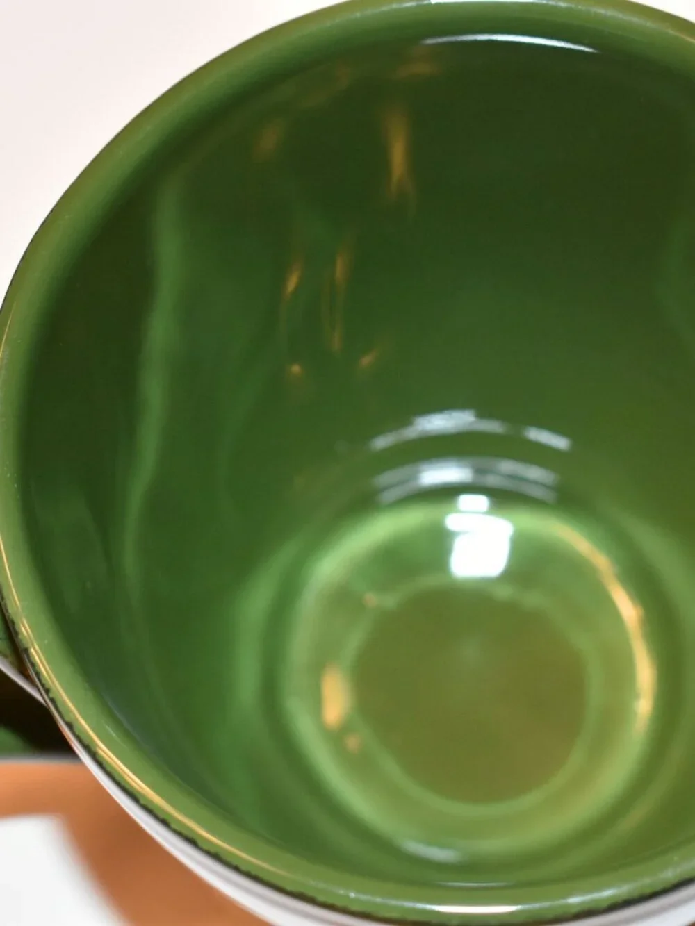 Vintage Pier 1 Imports Toscana Green Handpainted Mug Made in Italy